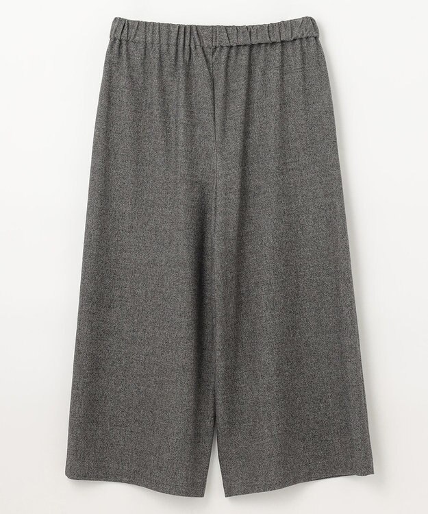 ANY 【洗濯機可能/ウエストゴム】ライトツイード ワイドパンツ ライトグレー