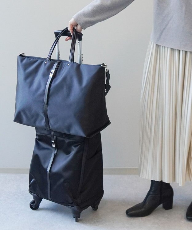 ACE BAGS & LUGGAGE PROGRES プログレ ミュー トートバッグ 2WAY セットアップ機能 ショルダーベルト付き 17396  トートバッグ レディース ユーティリティポケット ボストンバッグ ブラック