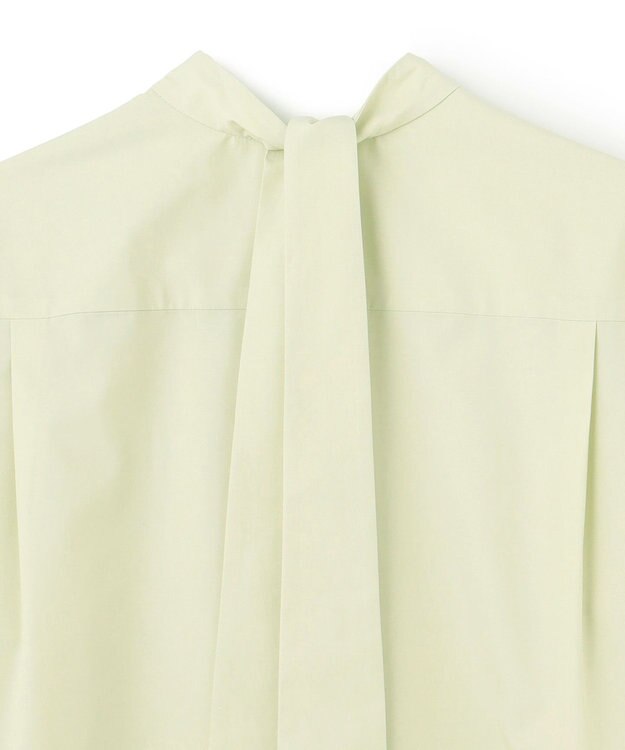 BEIGE， 【洗える】CLOVER / コットンバックボウタイブラウス Sage