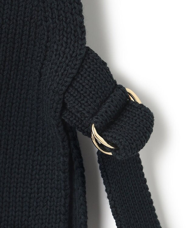 23区 【洗える】コットンストレッチリリヤーン  ニットベスト ネイビー系