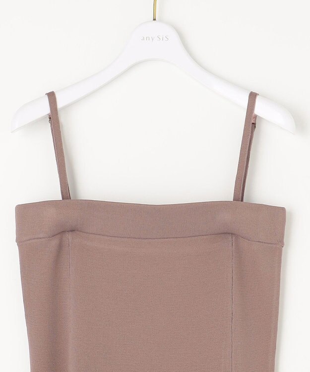 ANY SIS 【2WAY】ビスチェニットキャミ ワンピース ライトモカ