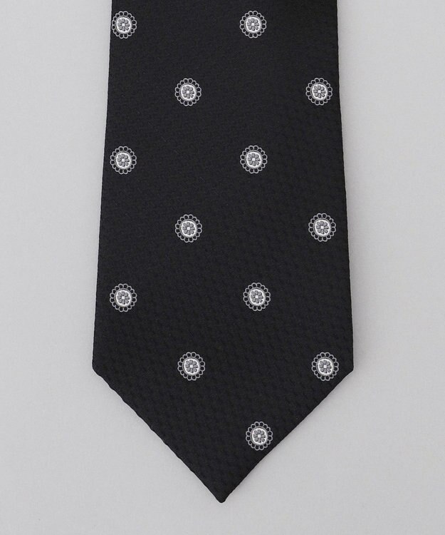 GOTAIRIKU 【日本製】西陣ネクタイ_小紋柄 ブラック系4