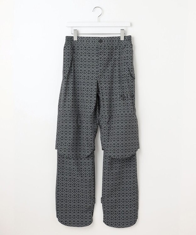 23区GOLF 【MEN】モノグラム レインパンツ  2WAYストレッチ 透湿防水 防風 撥水 ポケッタブル ブラック系5