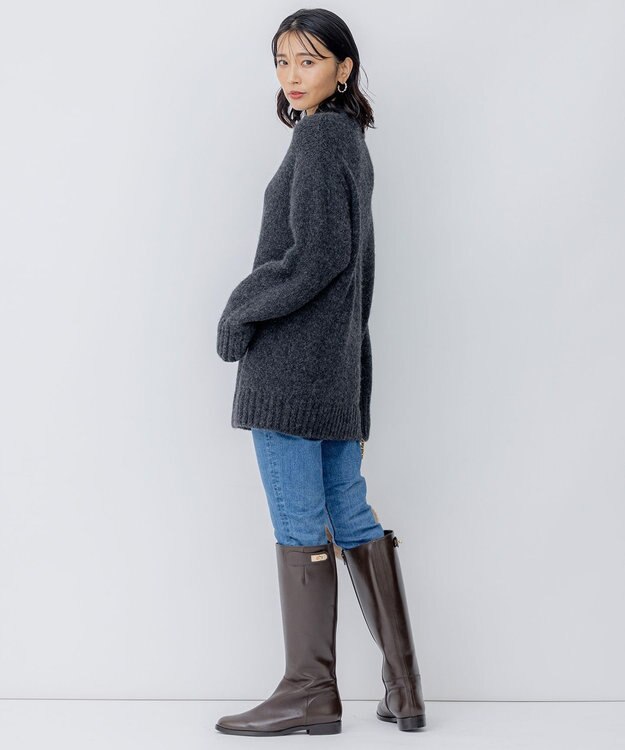 23区 ベビーアルパカ ビッグシルエット ニット グレー系