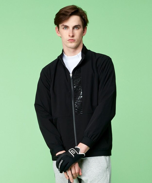 23区GOLF 【MEN】【ストレッチ・撥水】ストレッチタフタ ブルゾン ブラック系