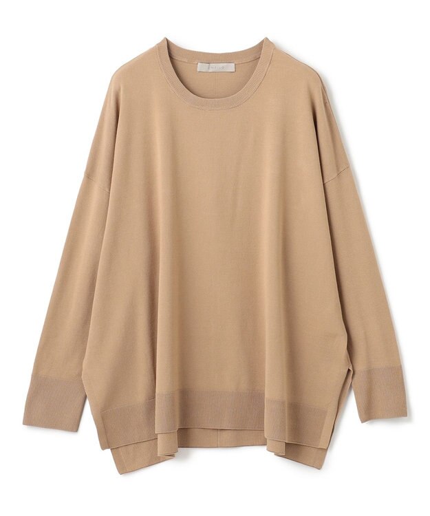 UNFILO マイビューティニット クルーネック キャメル