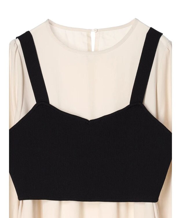 Green Parks Ｂ．ＳＥＴ２点ニットジレ＋ワンピース Black