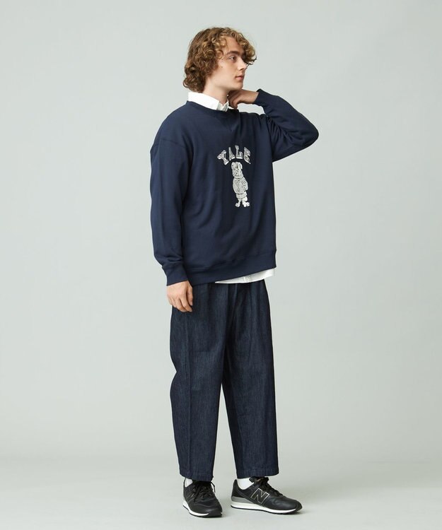 J.PRESS YORK STREET 【UNISEX】YALEブルドック裏毛スウェット ネイビー系