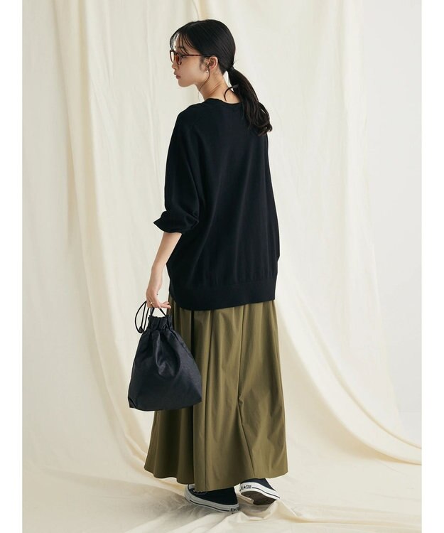 CRAFT STANDARD BOUTIQUE とてもちクルーネックニットプルオーバー Black