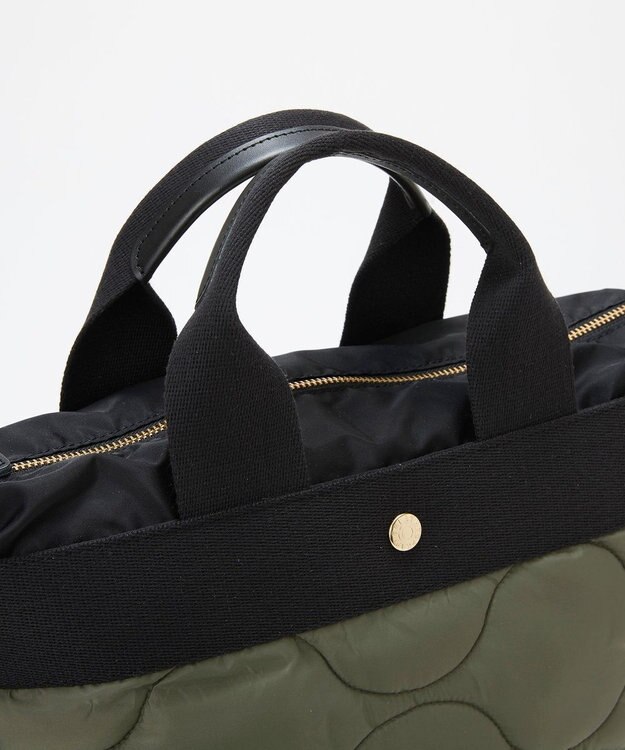 TOPKAPI 【Breath TOPKAPI】RIPPLE リプル キルティング ショルダー付き 縦型 トートバッグ / 撥水 / 軽量 カーキ