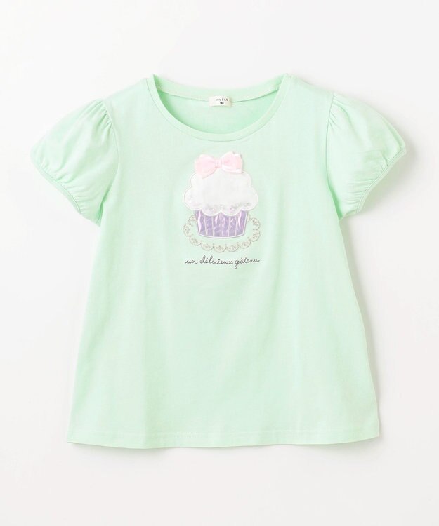 ANY KIDS しゃらしゃらモチーフ Tシャツ ミント（ケーキ）