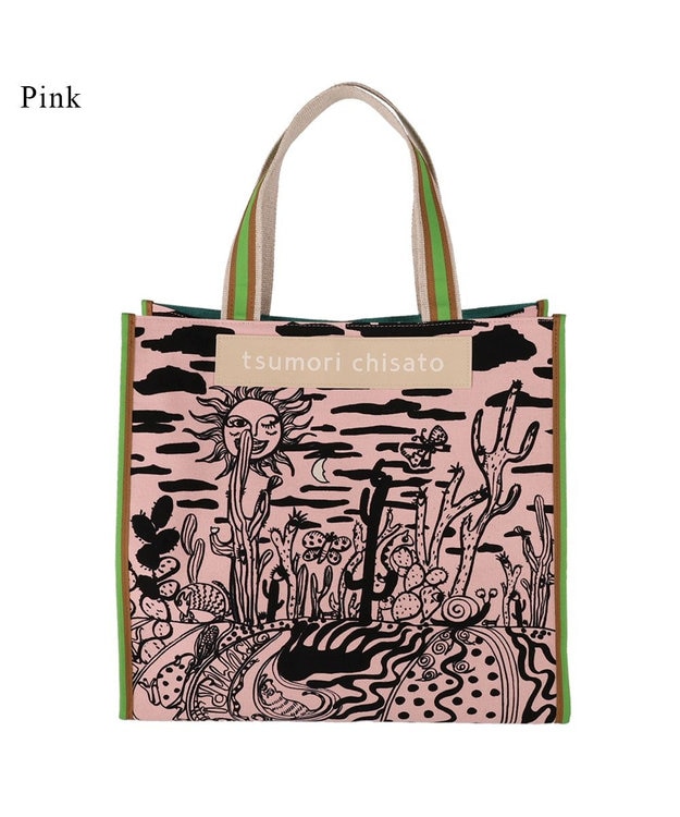 サボテンと太陽 トートバッグ Lサイズ 【たっぷり収納】 / tsumori