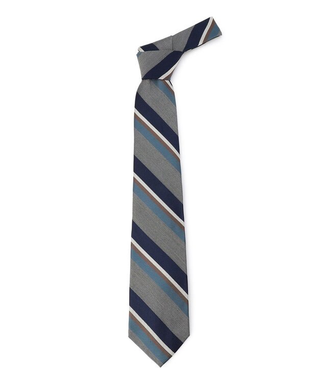 J.PRESS MEN 【STRUCTURE MIX COLLECTION】レジメンタル ネクタイ グレー系2