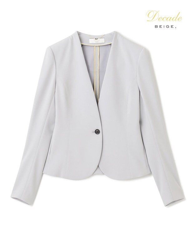 BEIGE， LUIZA / ノーカラージャケット Ice Blue