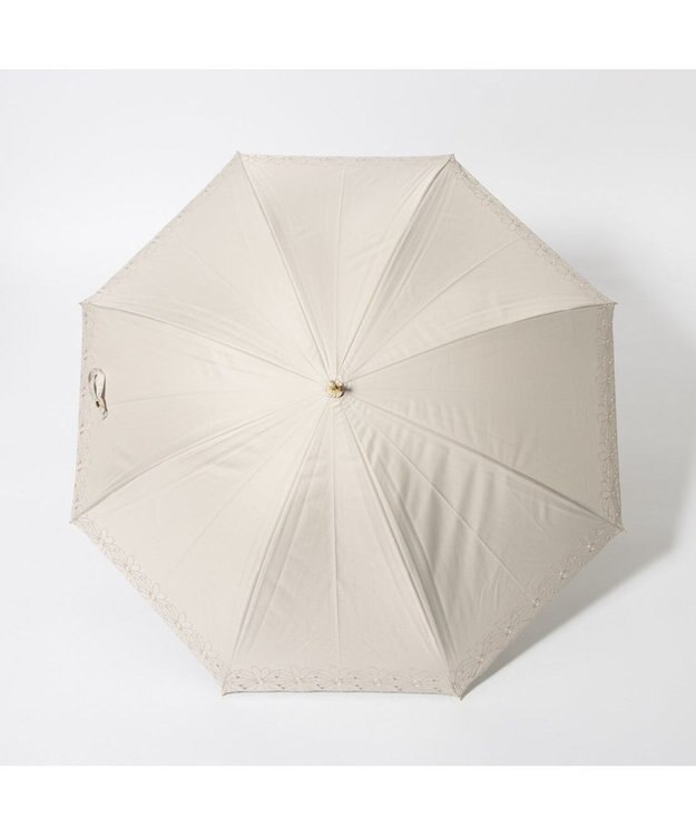 UNBILLION cache nez / フラワーボーラー刺繍ショートパラソル ベージュ