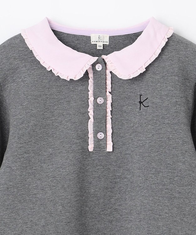 組曲 KIDS 【150-160㎝】ダンボールニット トレーナー グレー系