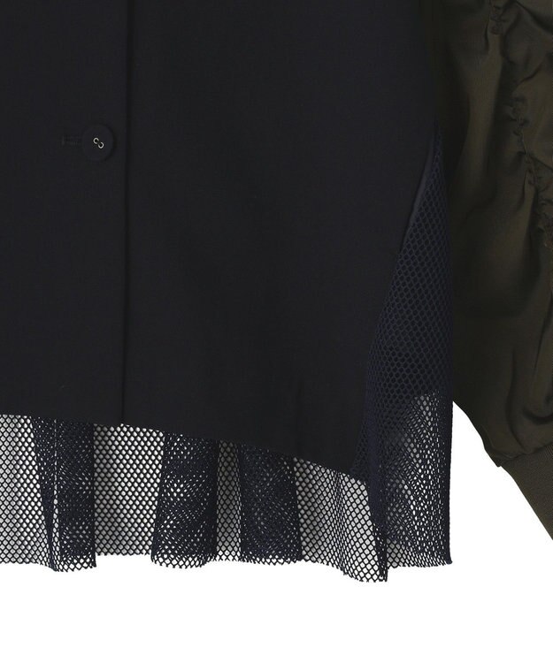 YECCA VECCA 異素材MIXテーラードジャケット Navy