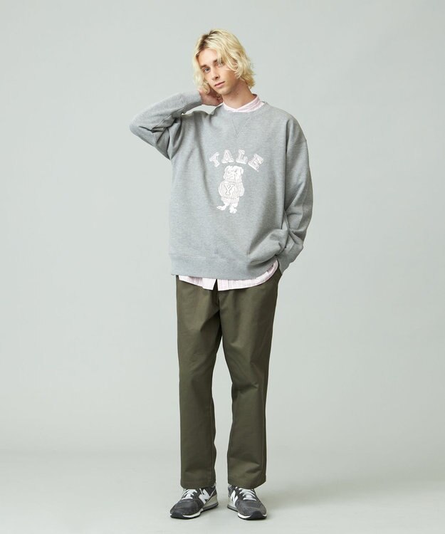 J.PRESS YORK STREET 【UNISEX】YALEブルドック裏毛スウェット ライトグレー系