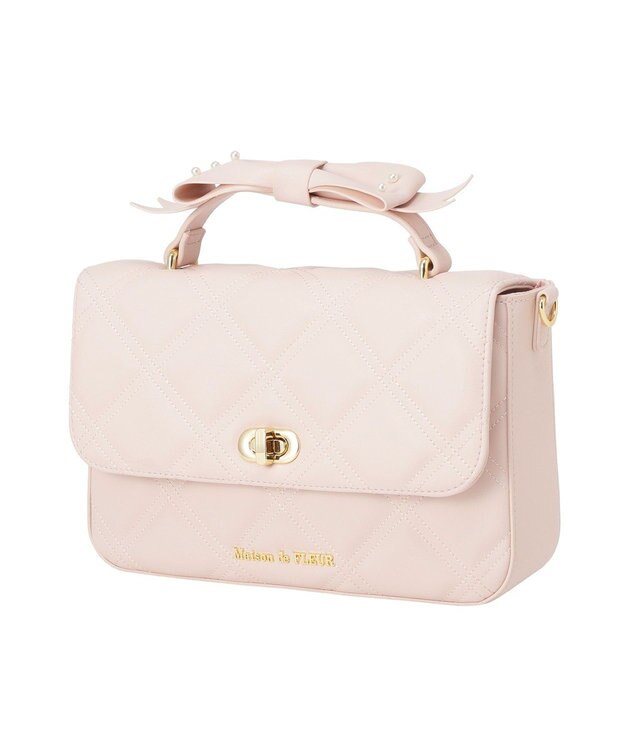 Maison de FLEUR キルティングフラップバッグ Pink