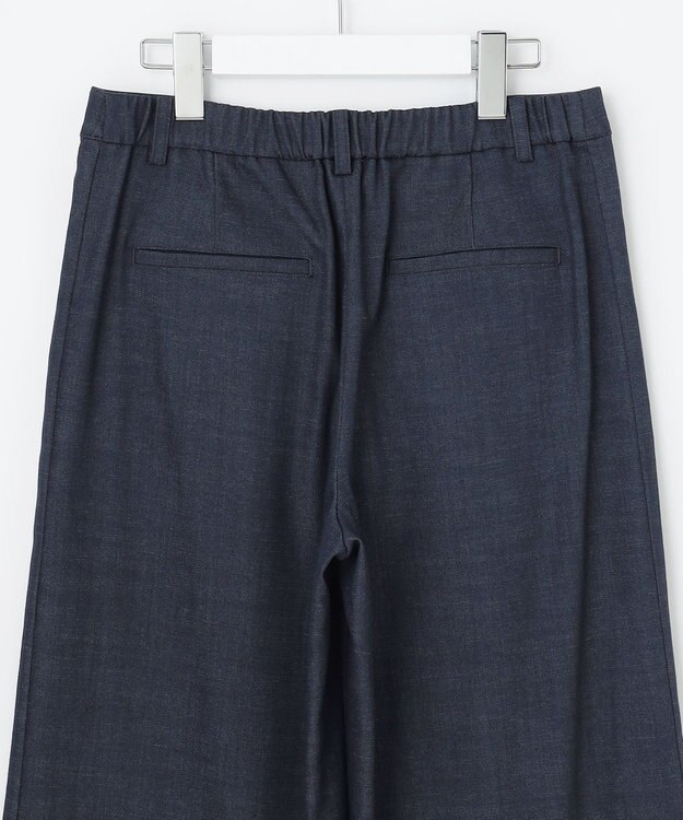 J.PRESS LADIES セルロース デニム ワイドパンツ インディゴ系