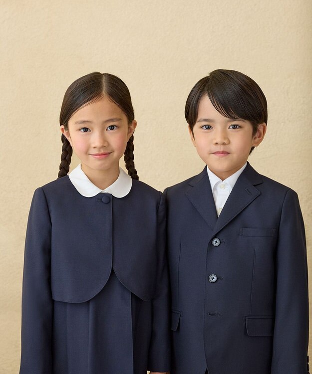 MIKI HOUSE HOT BISCUITS 【95-130cm】ウール素材のボレロ 紺