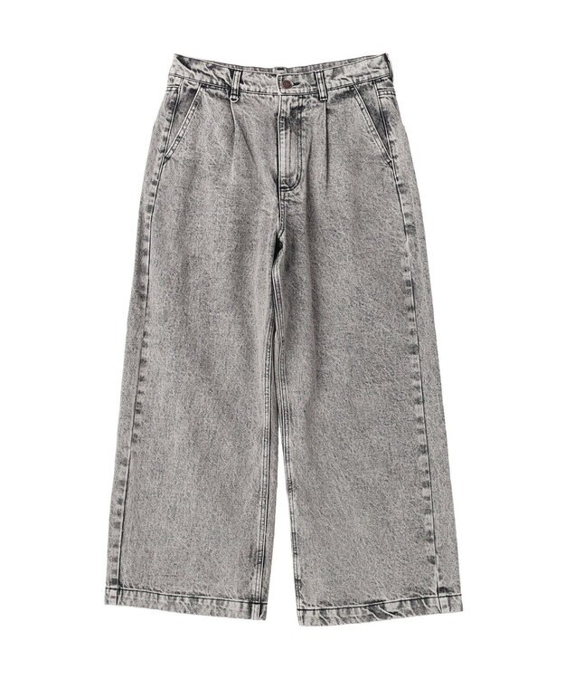 CRAFT STANDARD BOUTIQUE ハイブリーチケミカル加工デニムワイドパンツ Black