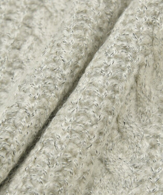 Green Parks 衿付きケーブルｚｉｐカーディガン Light Beige