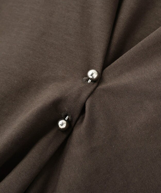 YECCA VECCA ピン付きドレープカットソー Charcoal Gray