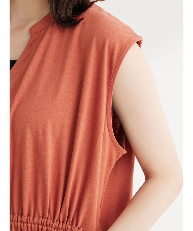 Green Parks ・ＳＵＧＡＲ　ＳＰＯＯＮ　ウエストドロストワンピース Orange