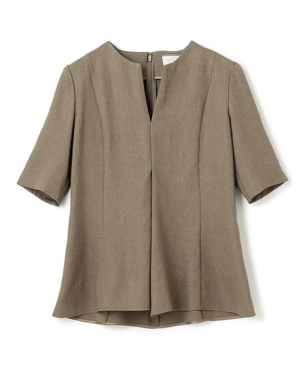 BEIGE， CAROLE / ペプラムブラウス Khaki×Sand