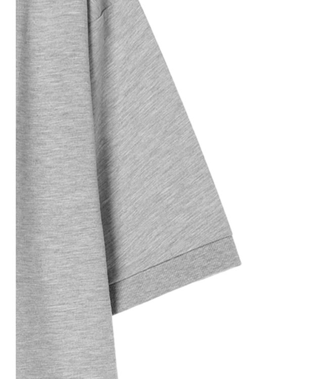 Green Parks ７分袖チュールドッキングロゴワンピース Gray Mixture