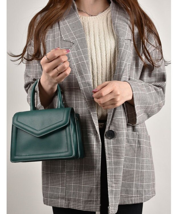 LA BAGAGERIE 【MONICA】ワンハンドルミニショルダーバッグ グリーン