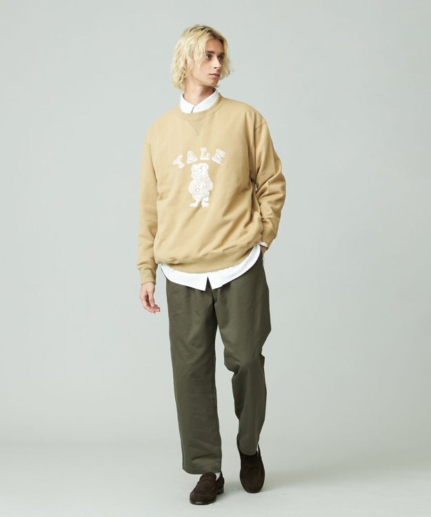 J.PRESS YORK STREET 【UNISEX】YALEブルドック裏毛スウェット ライトイエロー系