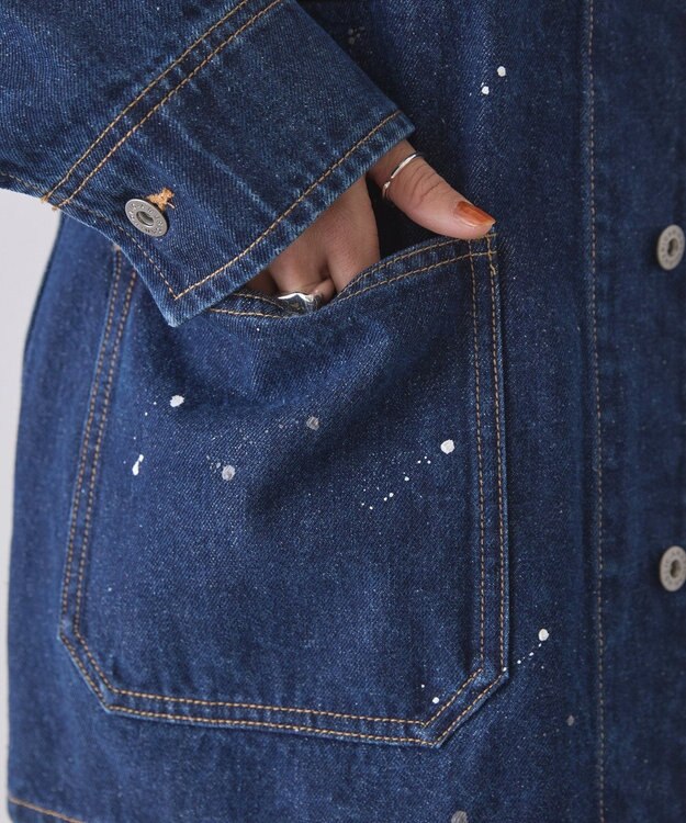 AMERICAN HOLIC ペイントデニムカバーオールジャケット Indigo