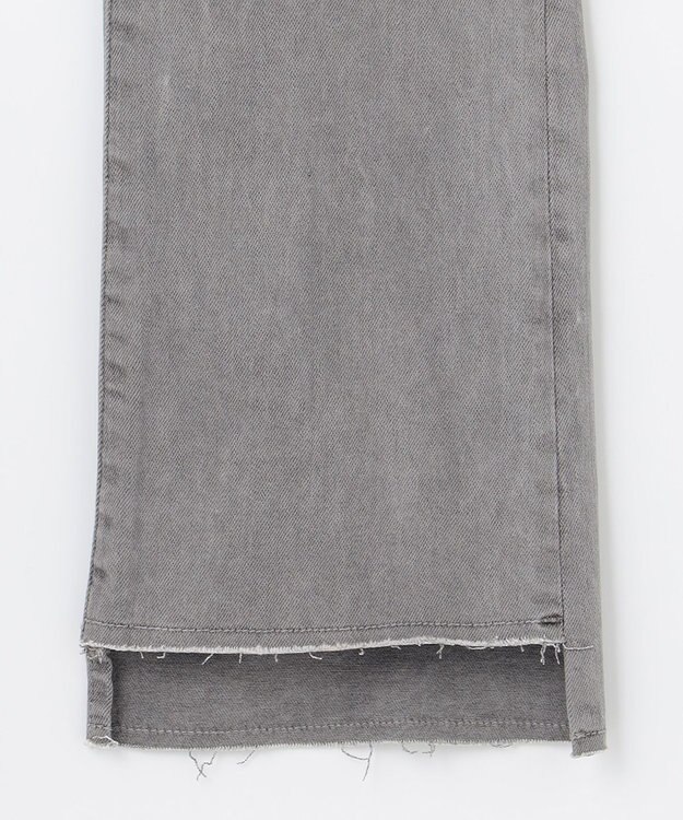 自由区 【XSサイズ～/洗える】365DENIM アンクルフレア パンツ ライトグレー系