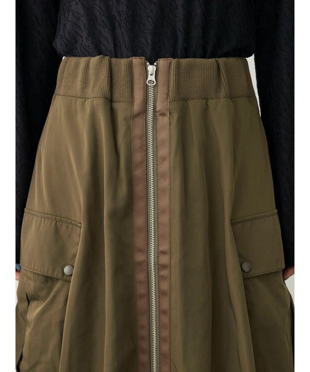 Green Parks ・ＳＵＧＡＲ　ＳＰＯＯＮ　ミリタリーフレアスカート Khaki