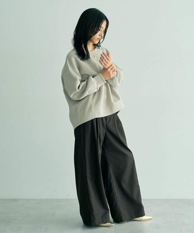 YECCA VECCA 切替プルオーバー Gray Beige