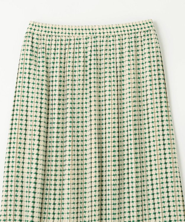 ANY スクエアプリントスカート グリーン系