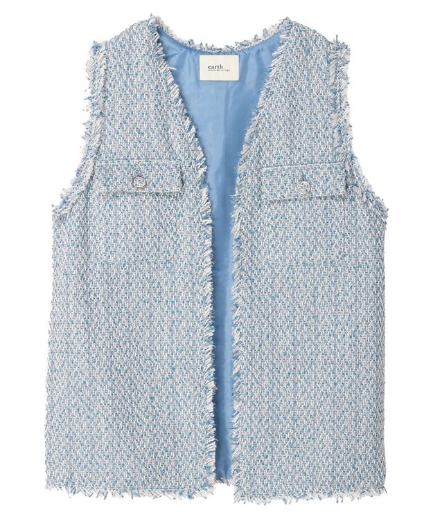 earth music&ecology ツイードジレ Blue