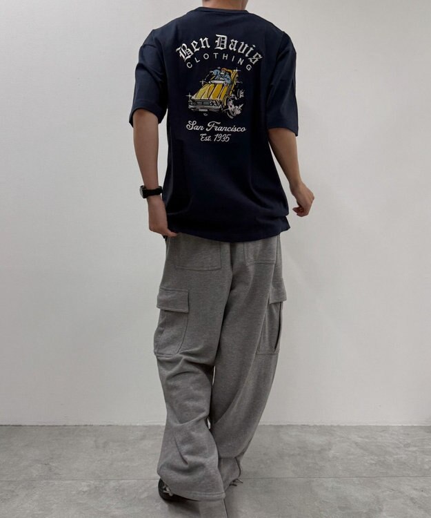 WEGO LOWRDE　EMB　TEE ネイビー
