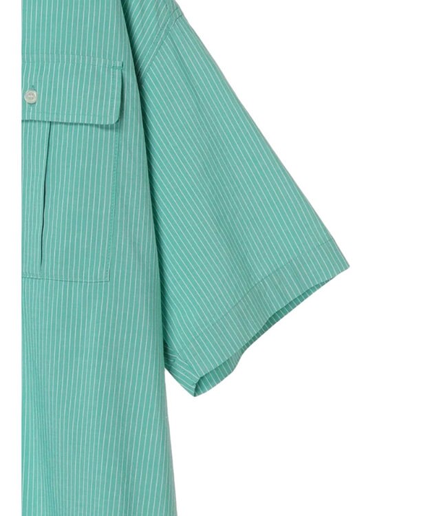 AMERICAN HOLIC 接触冷感＋ＵＶカットＷポケットＢＩＧシャツチュニック Stripe