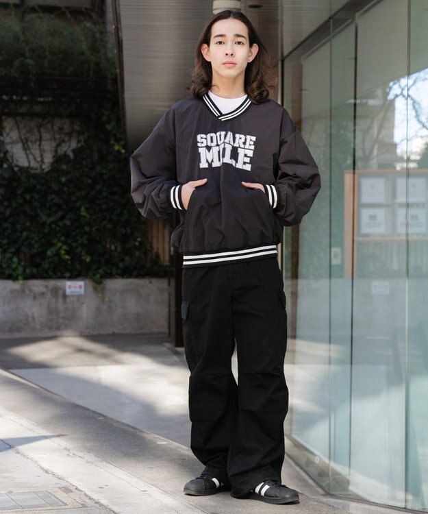 WEGO ナイロンプルオーバー ブラック