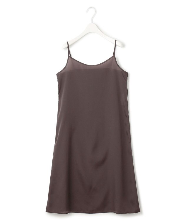 ICB キュプラシルキーオーガンジー ワンピース バーントブラウン系