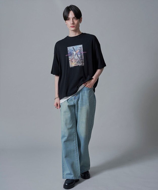 WEGO ARTCOLLECTIONプリントT（SS） ブラック