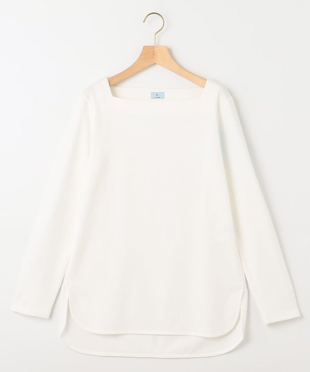 組曲 スクエアネックテール ロングＴシャツ アイボリー系