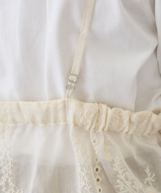 AMERICAN HOLIC シアー刺繍キャミワンピース（ペチコート付き） Ivory