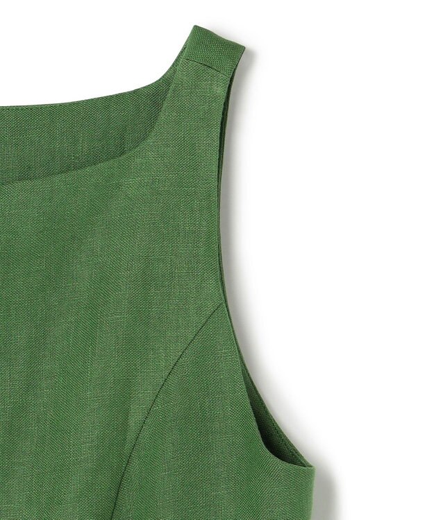 uncrave リネンオックスフォード ジレブラウス グリーン