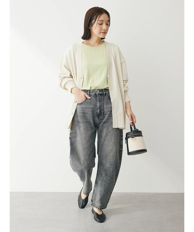 Green Parks 洗える　アソートミドル丈カーディガン Light Beige