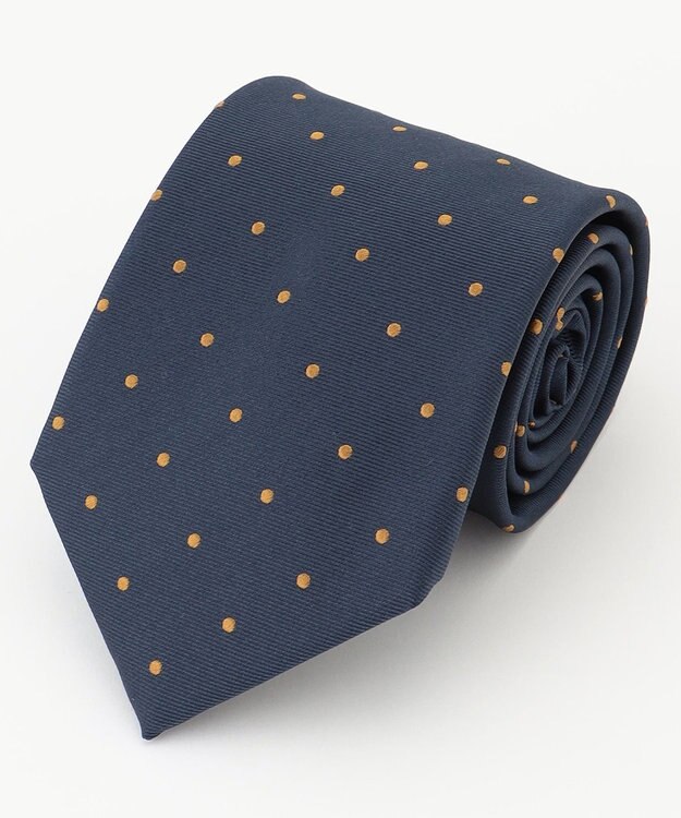 KASHIYAMA KASHIYAMAオリジナル【JAPAN MADE】ドットネクタイ オレンジ