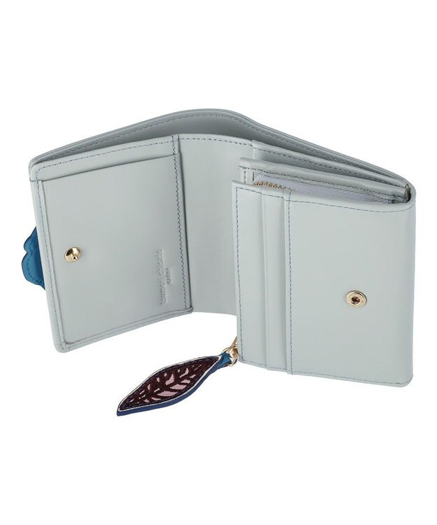 tsumori chisato CARRY 花ししゅう 2つ折り財布 グリーン